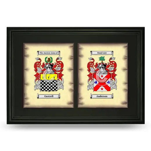 Double Coat of Arms Framed - Black