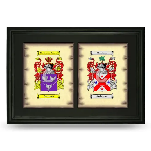 Double Coat of Arms Framed - Black
