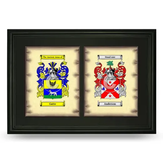 Double Coat of Arms Framed - Black