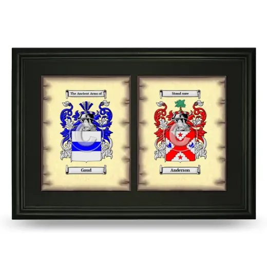 Double Coat of Arms Framed - Black