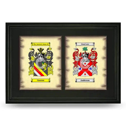 Double Coat of Arms Framed - Black