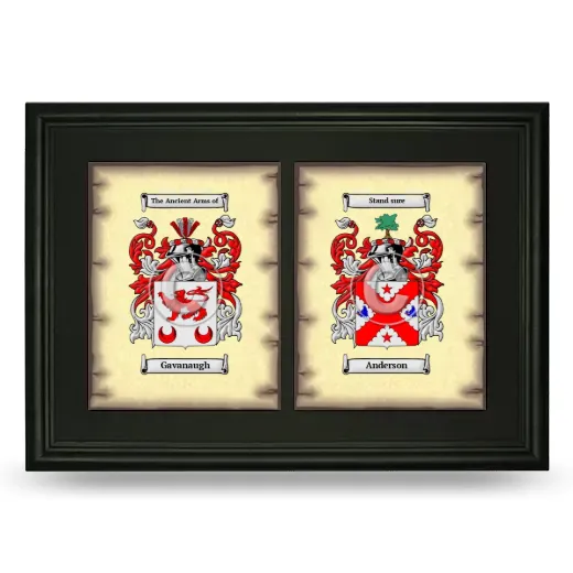 Double Coat of Arms Framed - Black