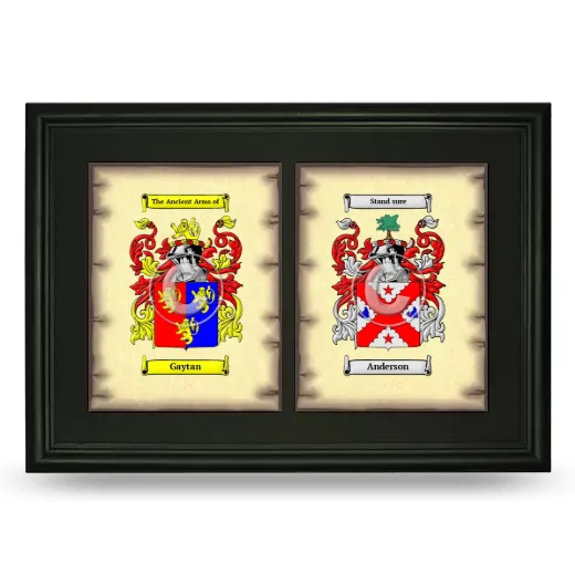 Double Coat of Arms Framed - Black