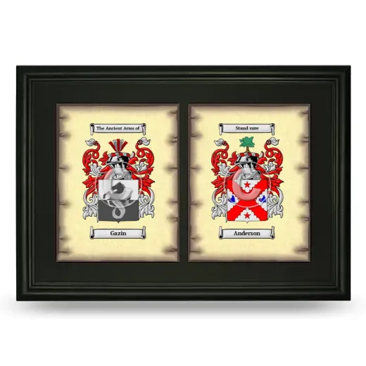 Double Coat of Arms Framed - Black