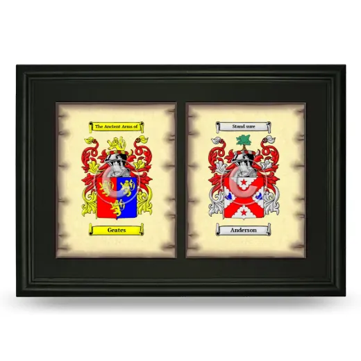 Double Coat of Arms Framed - Black