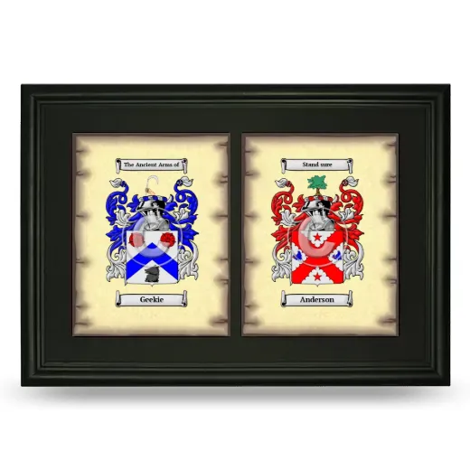 Double Coat of Arms Framed - Black