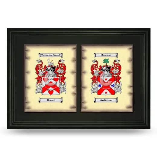 Double Coat of Arms Framed - Black