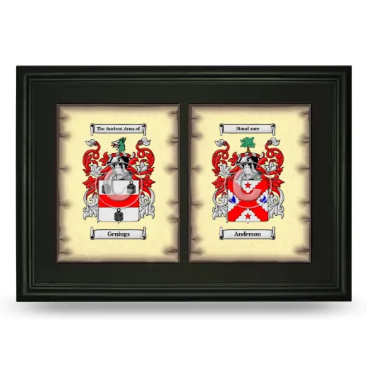 Double Coat of Arms Framed - Black