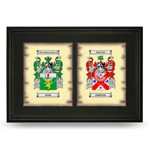 Double Coat of Arms Framed - Black