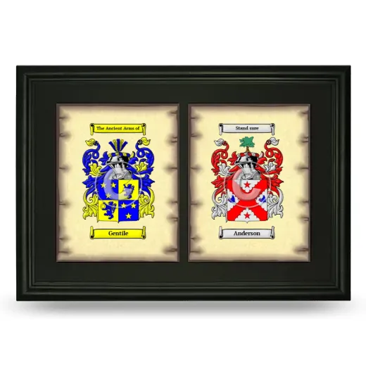Double Coat of Arms Framed - Black