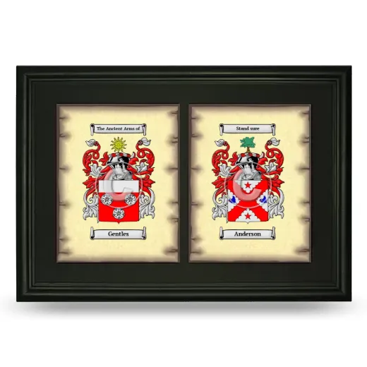 Double Coat of Arms Framed - Black