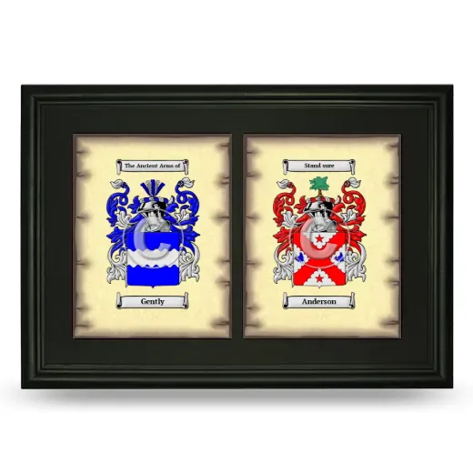 Double Coat of Arms Framed - Black