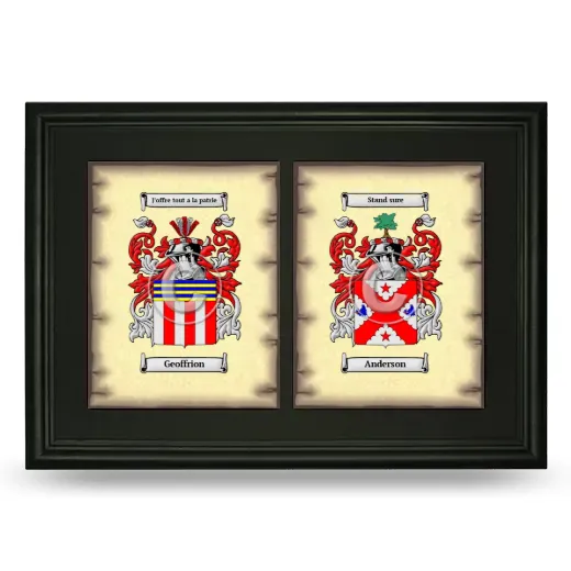 Double Coat of Arms Framed - Black