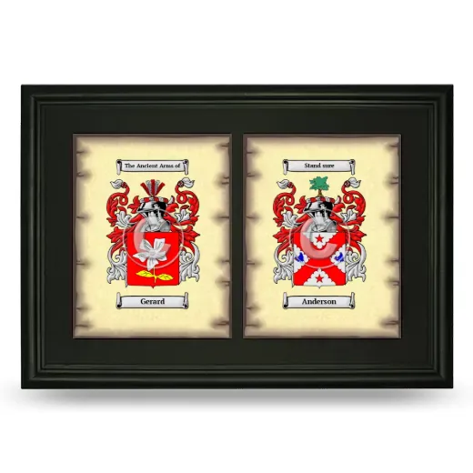 Double Coat of Arms Framed - Black