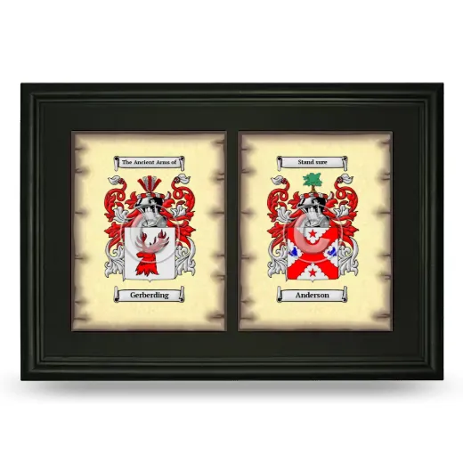 Double Coat of Arms Framed - Black