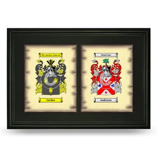 Double Coat of Arms Framed - Black