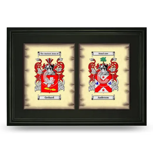 Double Coat of Arms Framed - Black