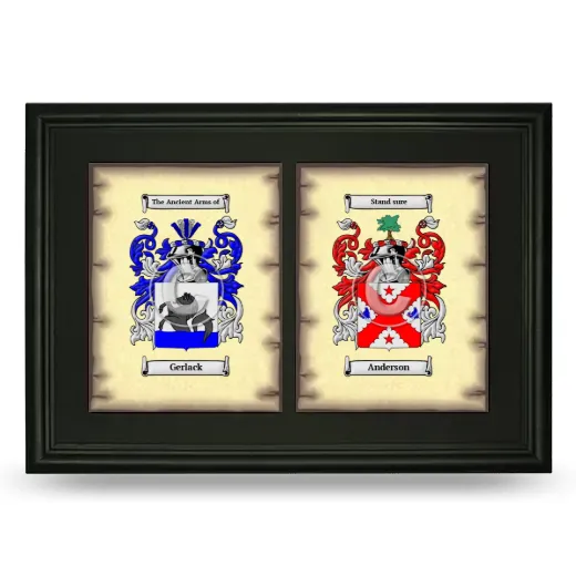 Double Coat of Arms Framed - Black