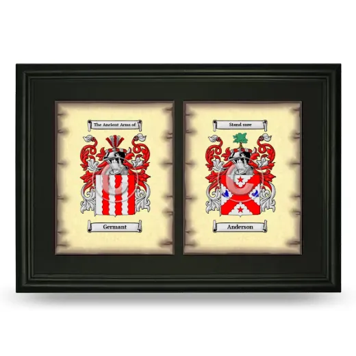 Double Coat of Arms Framed - Black