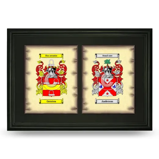 Double Coat of Arms Framed - Black
