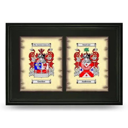Double Coat of Arms Framed - Black