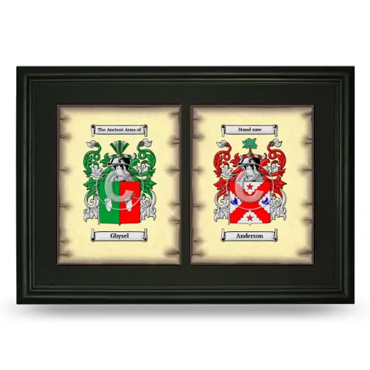 Double Coat of Arms Framed - Black