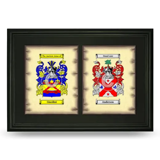 Double Coat of Arms Framed - Black