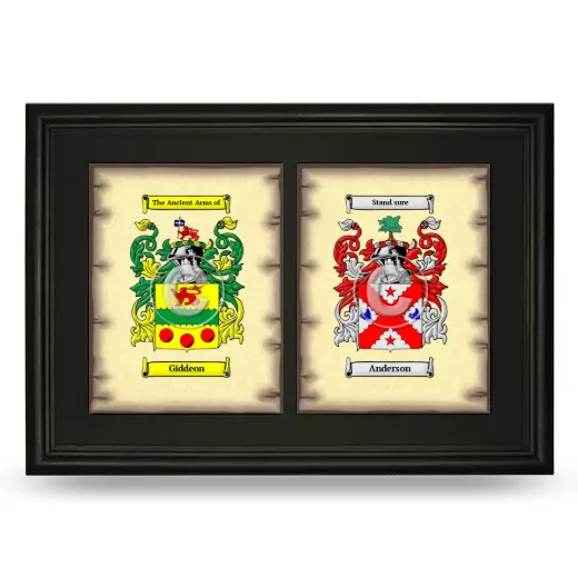 Double Coat of Arms Framed - Black