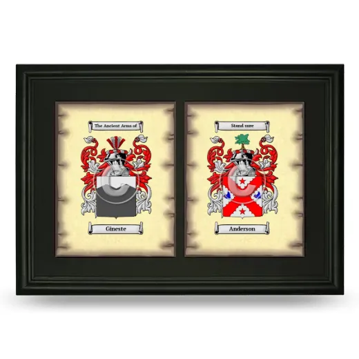 Double Coat of Arms Framed - Black