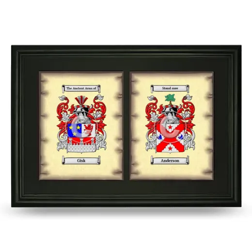 Double Coat of Arms Framed - Black
