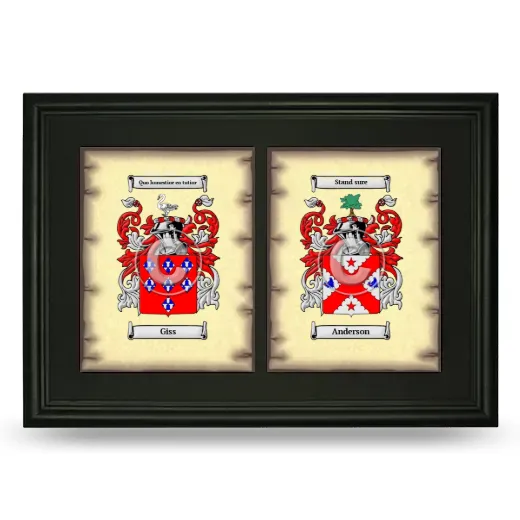 Double Coat of Arms Framed - Black