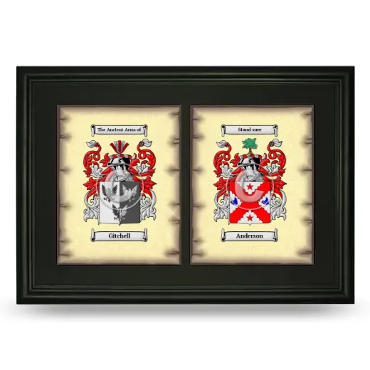 Double Coat of Arms Framed - Black