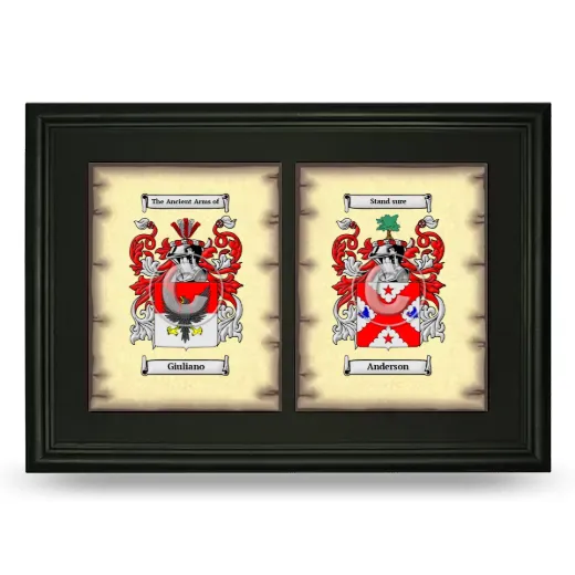 Double Coat of Arms Framed - Black