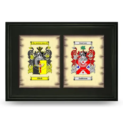 Double Coat of Arms Framed - Black