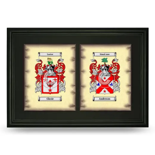 Double Coat of Arms Framed - Black