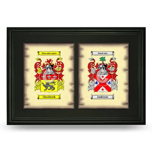 Double Coat of Arms Framed - Black