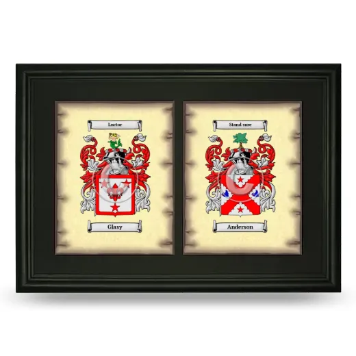 Double Coat of Arms Framed - Black