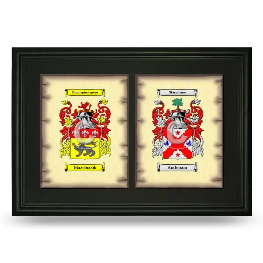Double Coat of Arms Framed - Black