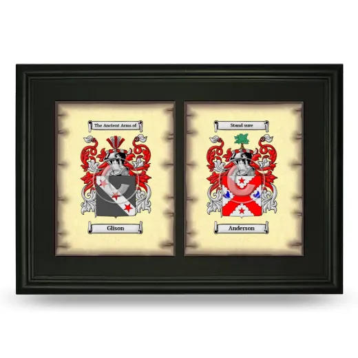 Double Coat of Arms Framed - Black