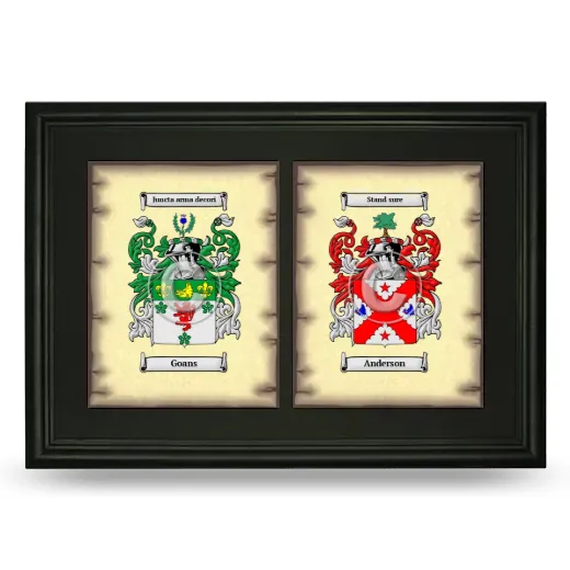 Double Coat of Arms Framed - Black