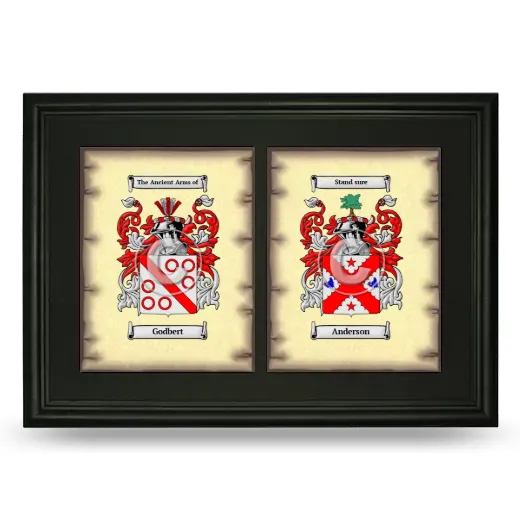 Double Coat of Arms Framed - Black