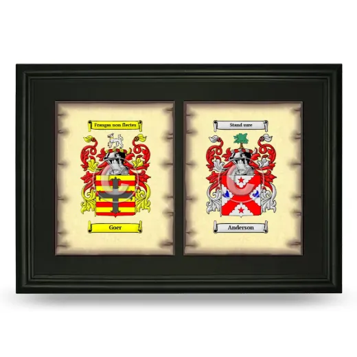 Double Coat of Arms Framed - Black