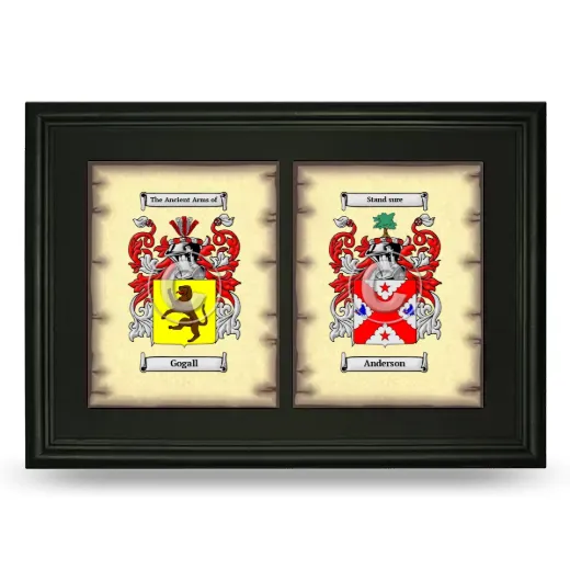 Double Coat of Arms Framed - Black