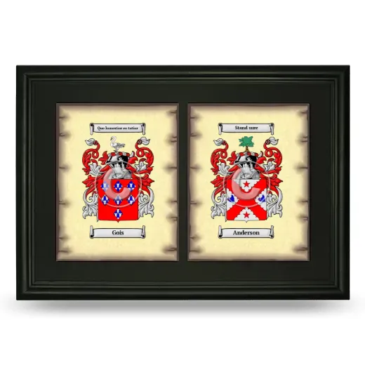 Double Coat of Arms Framed - Black