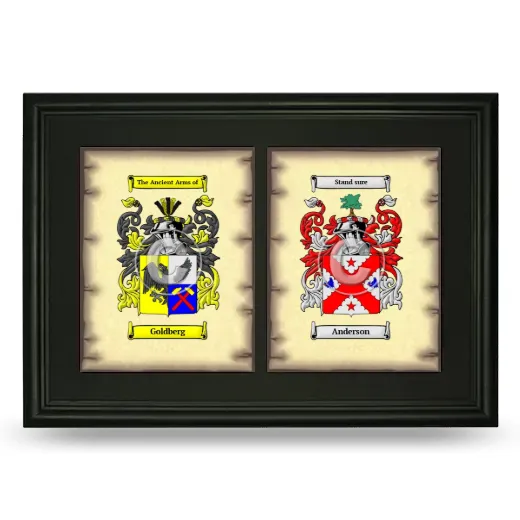 Double Coat of Arms Framed - Black