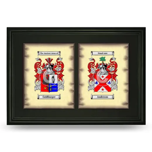 Double Coat of Arms Framed - Black