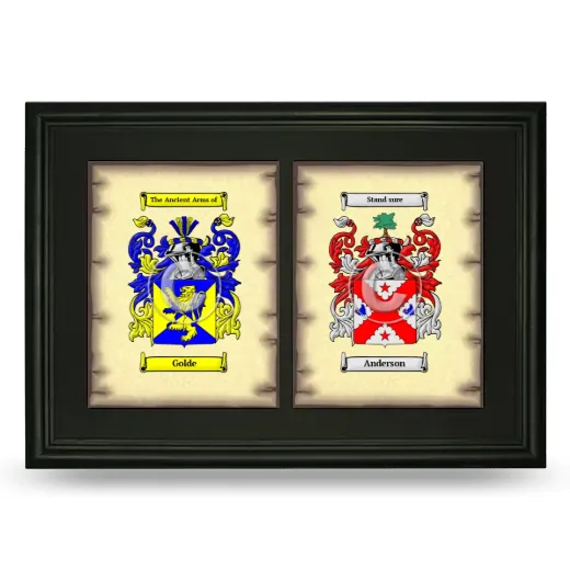 Double Coat of Arms Framed - Black