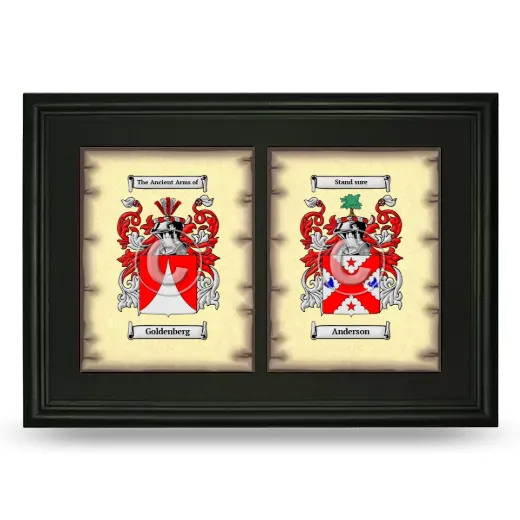 Double Coat of Arms Framed - Black