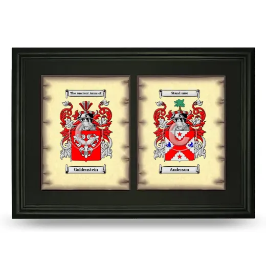Double Coat of Arms Framed - Black