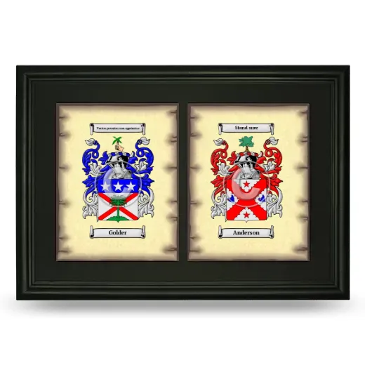 Double Coat of Arms Framed - Black
